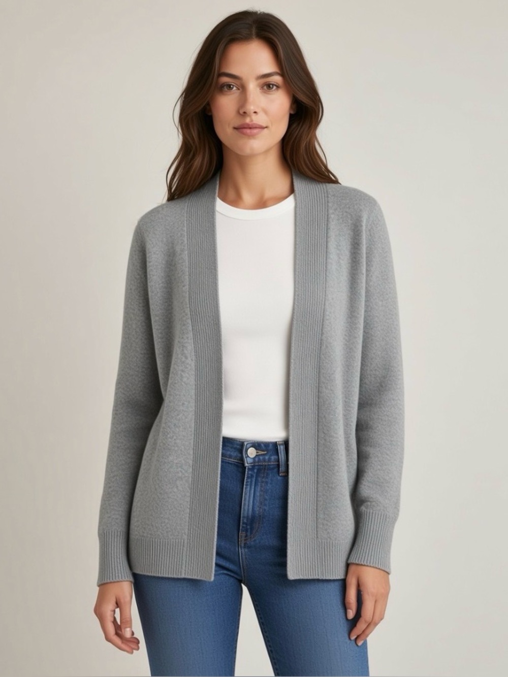 Banana Republic Italian Yarn Wool Cashmere Gathered Back Cardigan - Size M